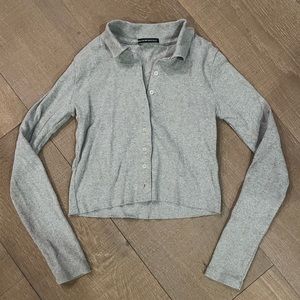 brandy melville button long sleeve